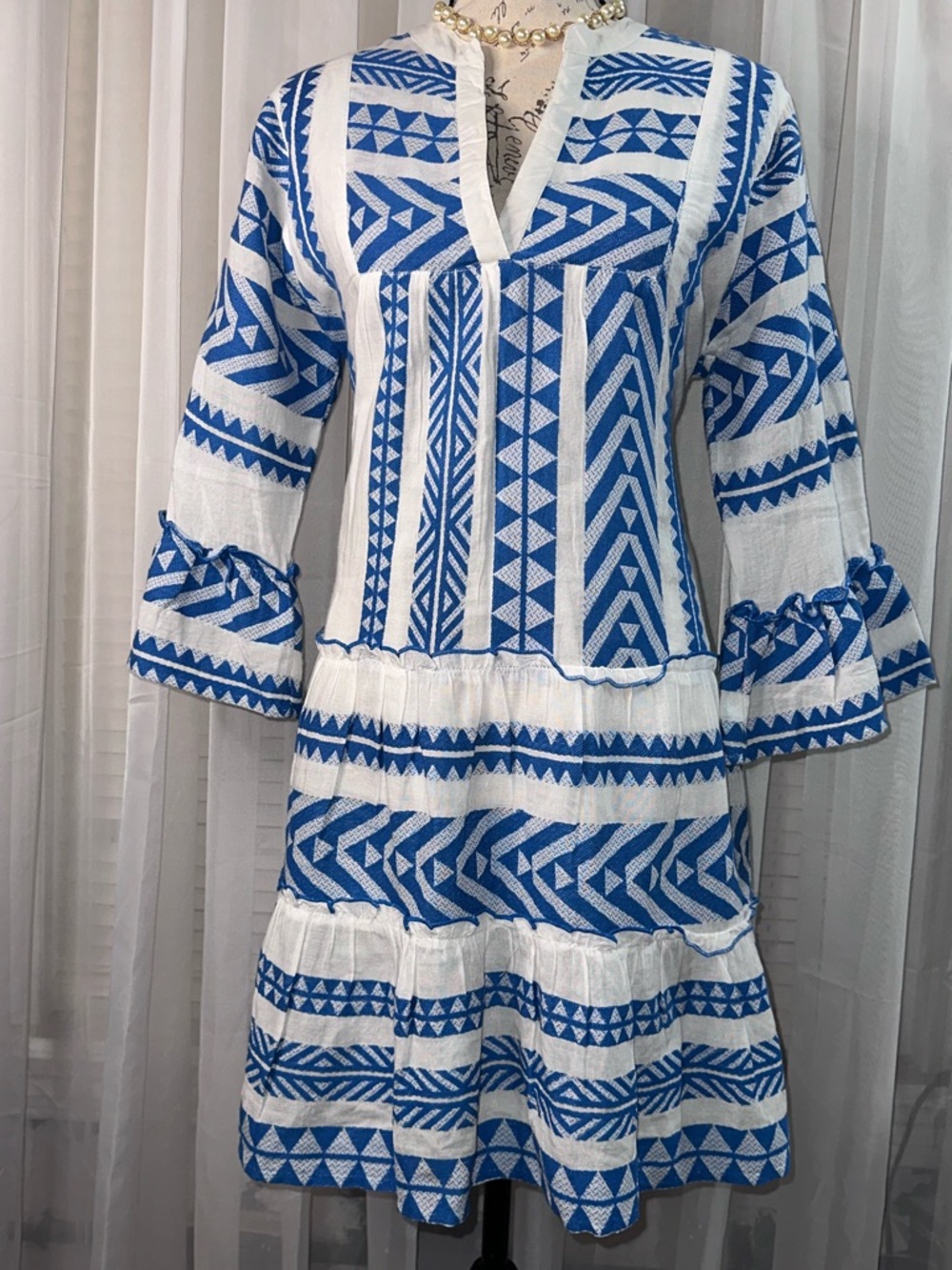 THML Light Blue and White Women's Top - Picture 4 of 9